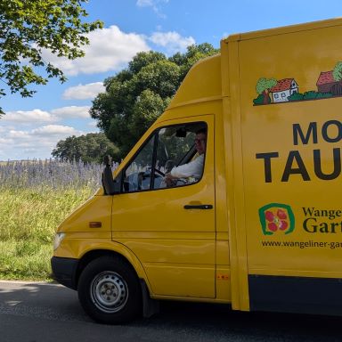 Das TauschHausMobil unterwegs entlang der Lehm- und Backsteinstraße.